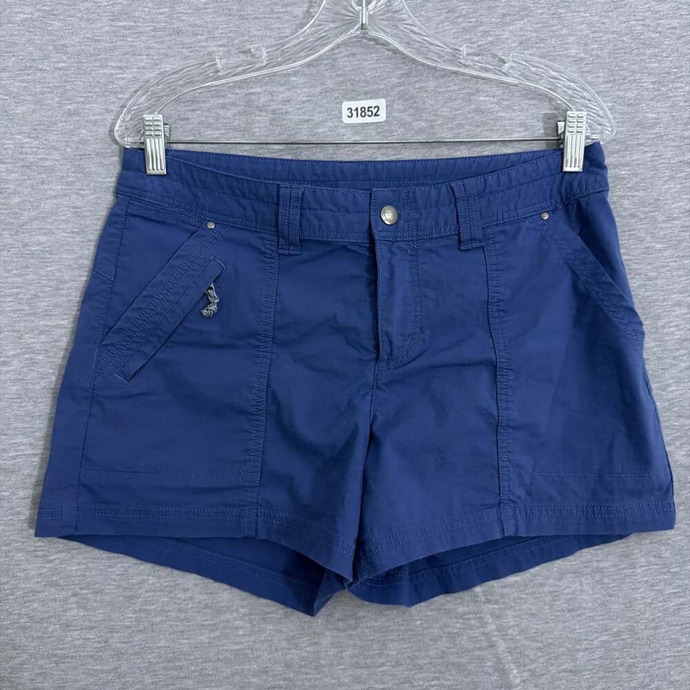 Title Nine Womens 10 Blue Big B Stretch Cotton Hiking Outdoor Shorts